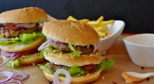 "Best burger at FoodieHub fast food restaurant"